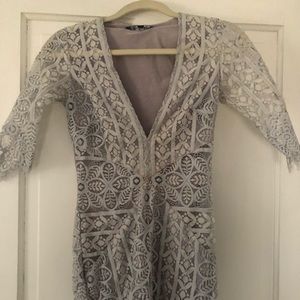 Love and Lemons ice blue lace dress NWT